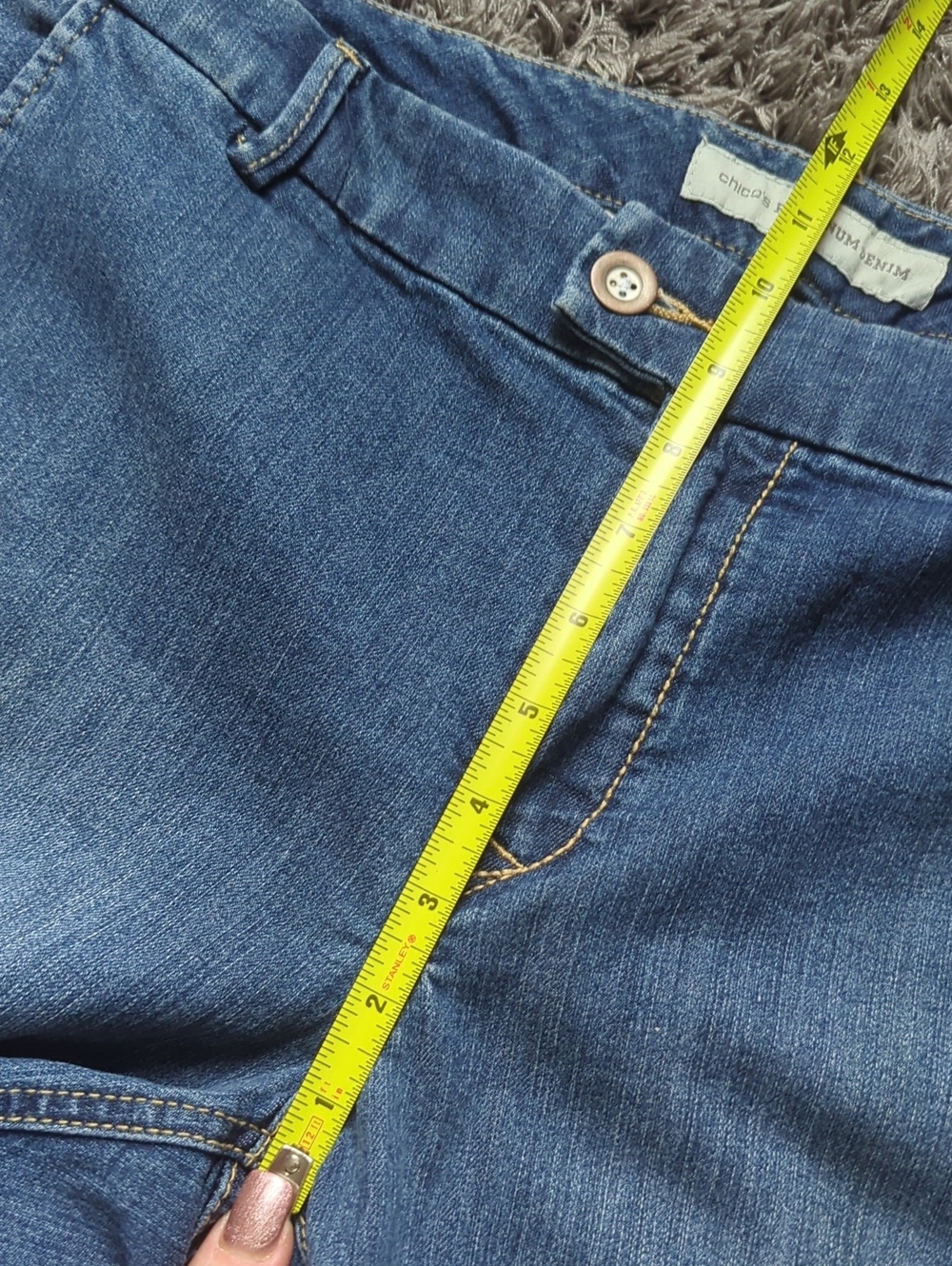 Chico's The Ultimate For Platinum Denim Regular Tranquil Trouser Jean 1.5 - Picture 4 of 10